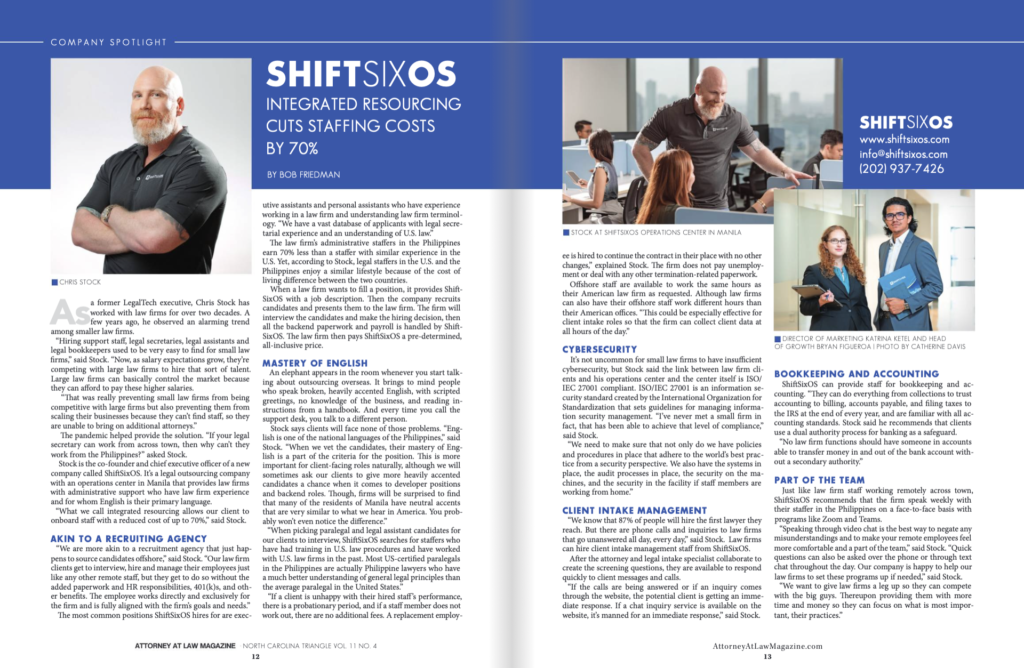 ShiftSixOS Featured in Attorney at Law Magazine Spread