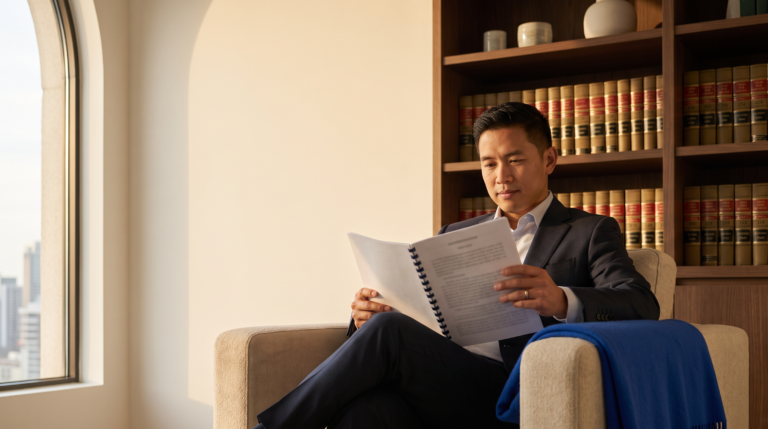 Editorial reading corner with printed insights