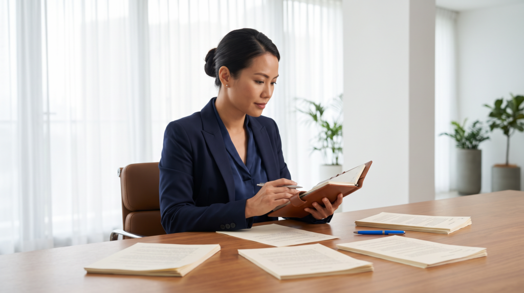 Executive and administrative support professional at work
