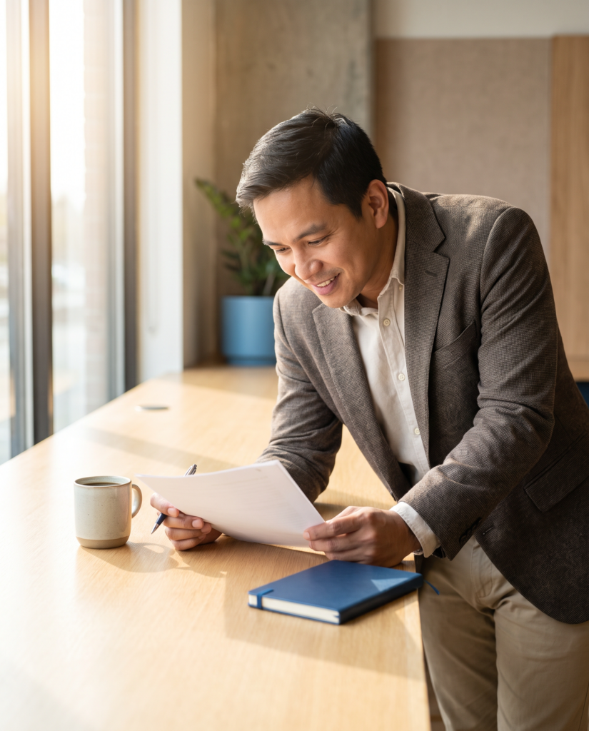 Professional working during overlapping US business hours